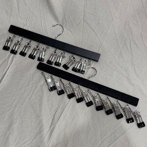 Black and Silver Clip Hangers Set